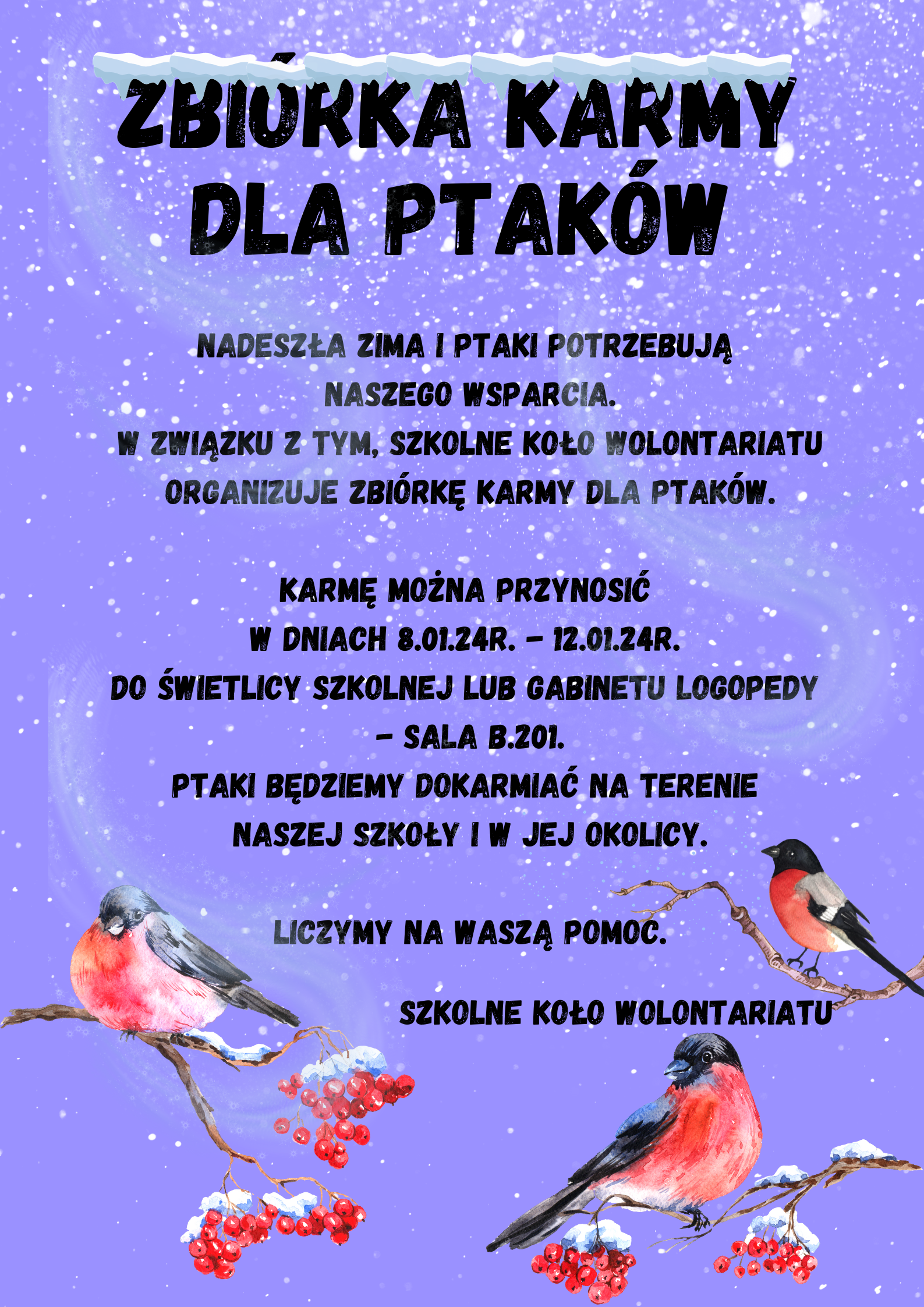 Zbiórka karmy dla ptaków 1