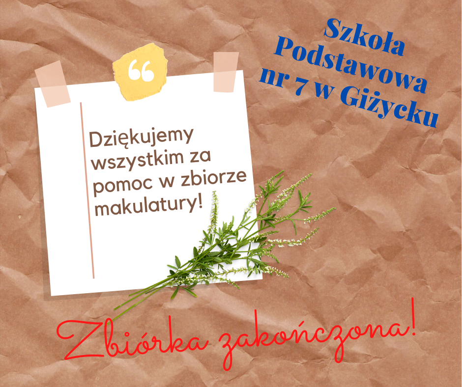 Zbiórka w sp7 zakońzona